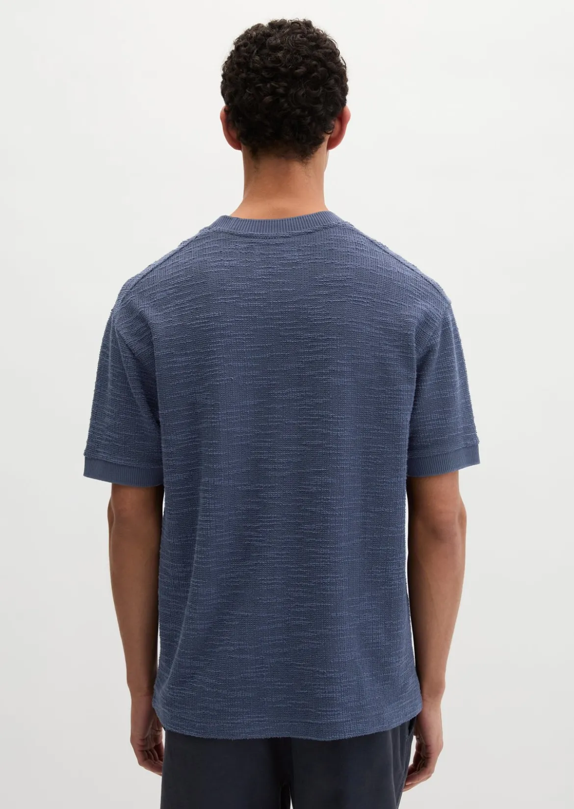 T-Shirt loose aus weichem Bouclé-Jersey