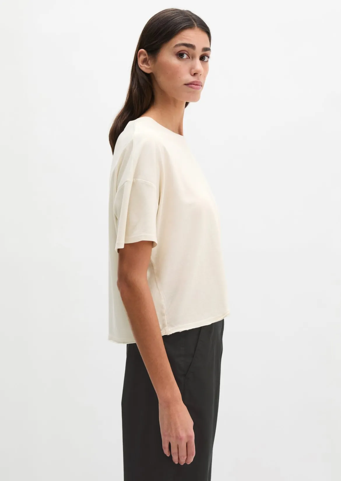 T-Shirt loose aus weichem Single Jersey