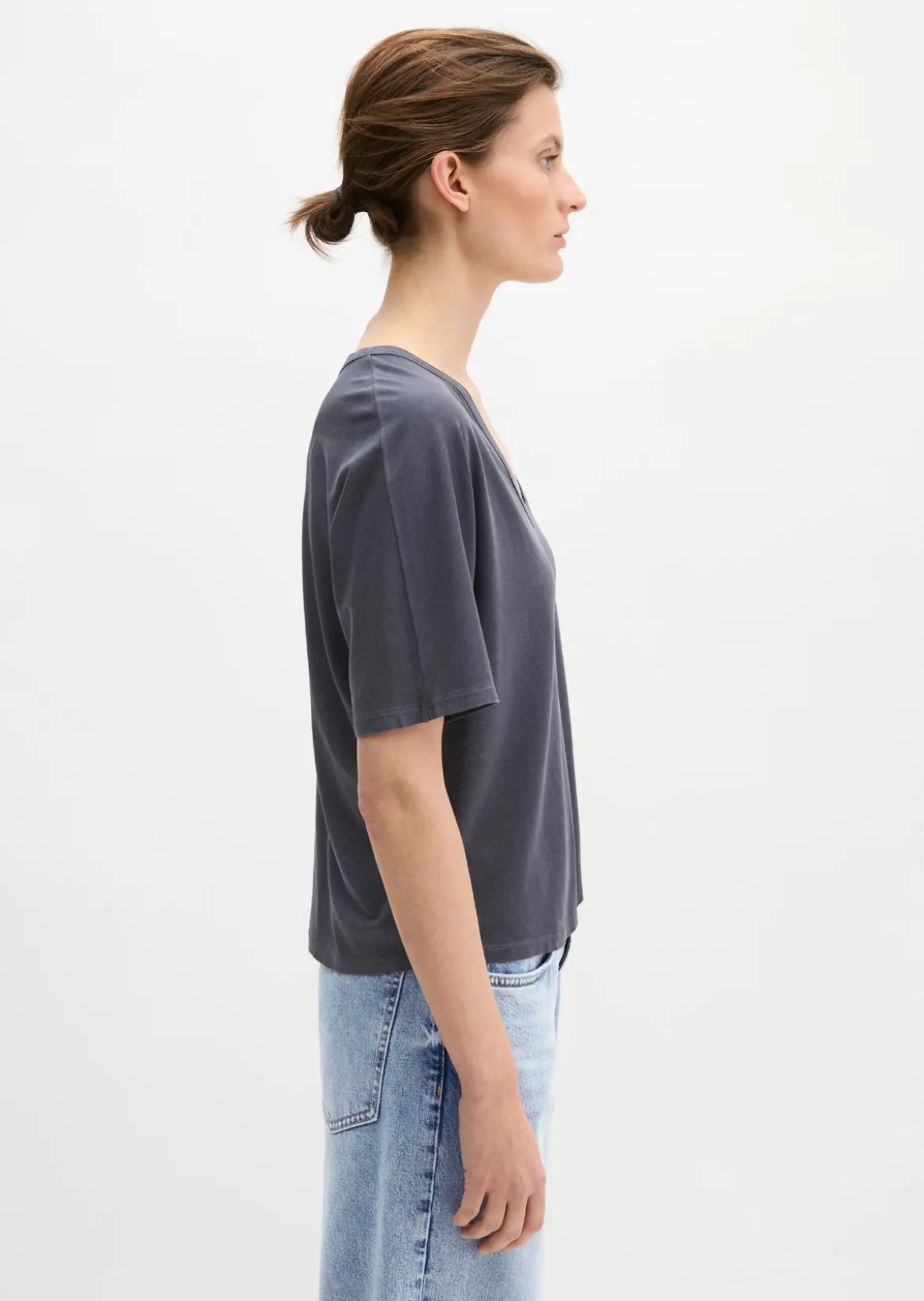 T-Shirt loose mit angeschnittenen Ärmeln