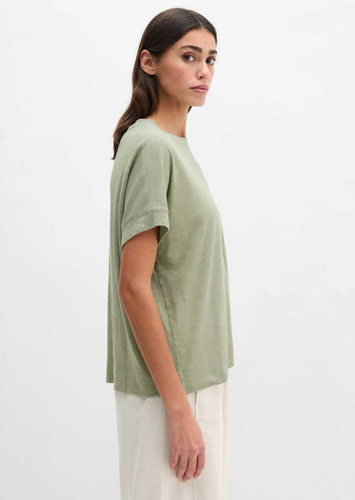 T-Shirt loose mit angeschnittenen Ärmeln