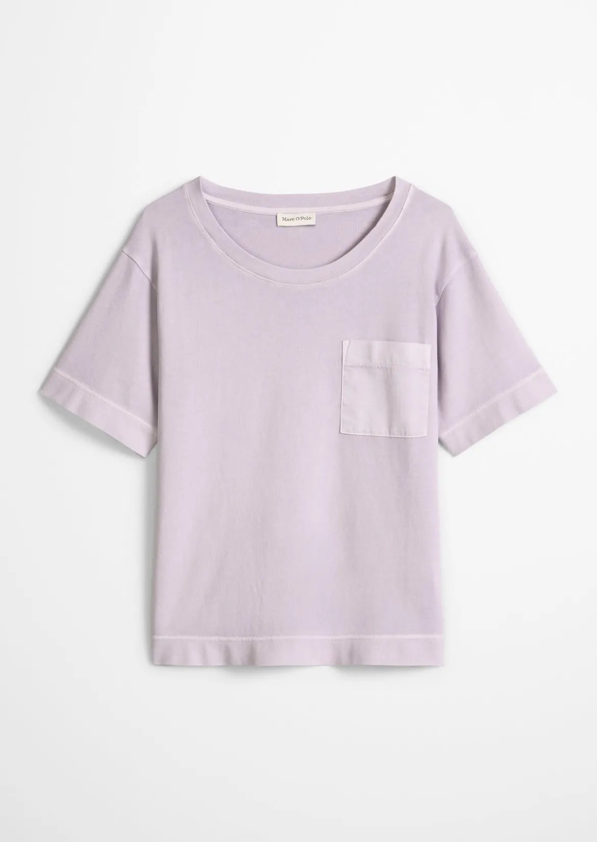 T-Shirt loose mit aufgesetzter Satin-Tasche