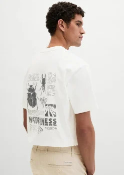T-Shirt loose mit beidseitigen Insektenprints