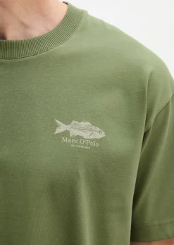 T-Shirt loose mit Fisch-Rückenprint