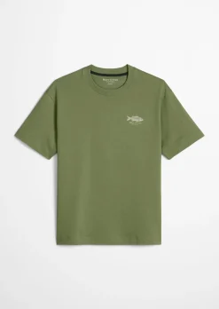 T-Shirt loose mit Fisch-Rückenprint