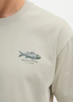 T-Shirt loose mit Fisch-Rückenprint