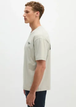 T-Shirt loose mit Fisch-Rückenprint