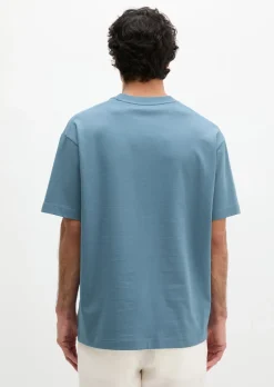 T-Shirt loose mit floralem Brustprint