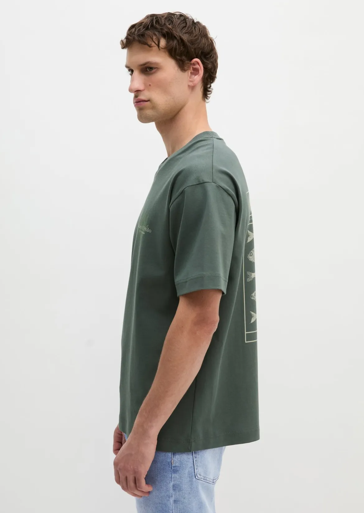 T-Shirt loose mit maritimer Rückenprint
