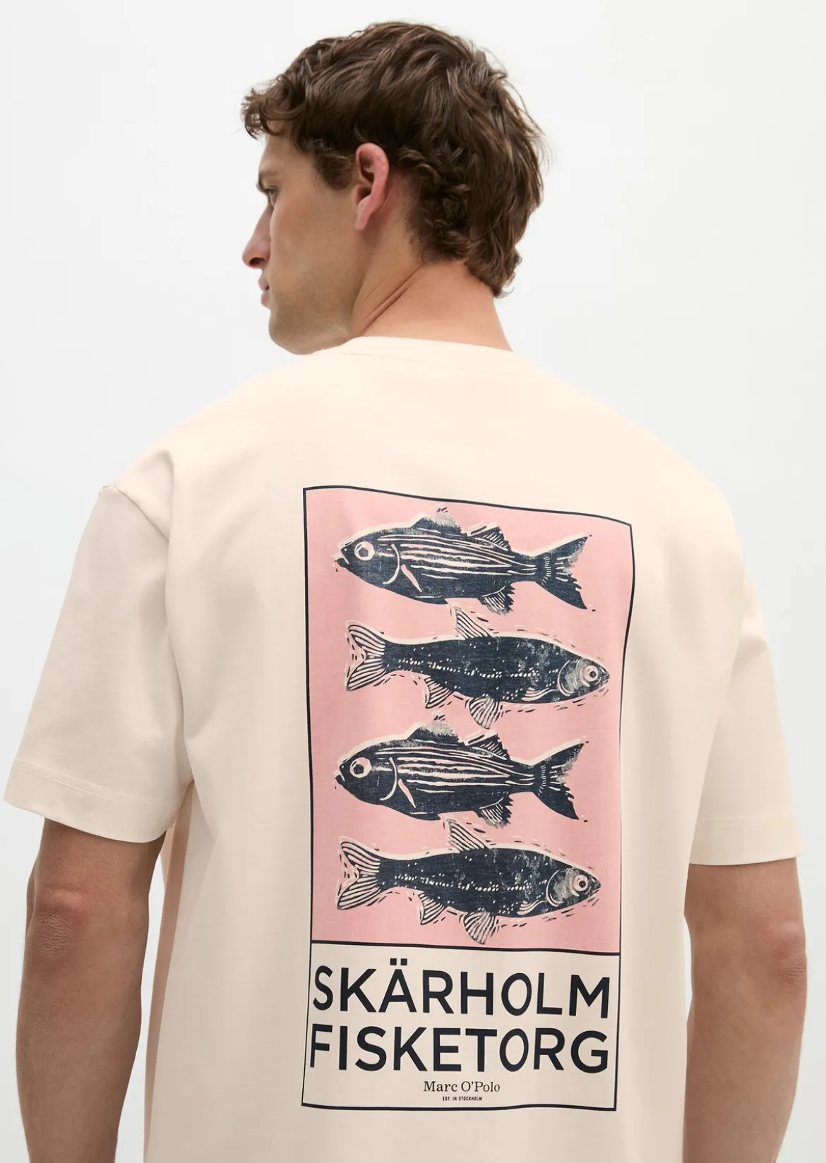 T-Shirt loose mit maritimem Rückenprint