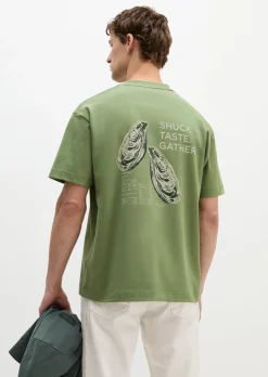 T-Shirt loose mit maritinem Rückenprint