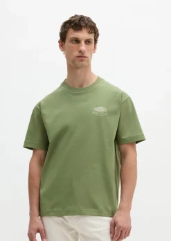 T-Shirt loose mit maritinem Rückenprint
