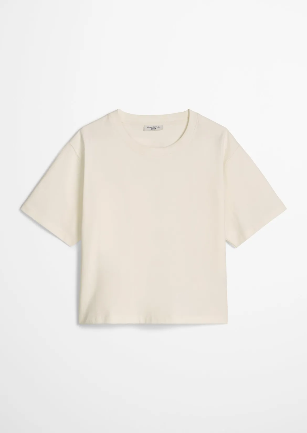 T-Shirt mit Broderie Anglaise relaxed aus Material-Mix
