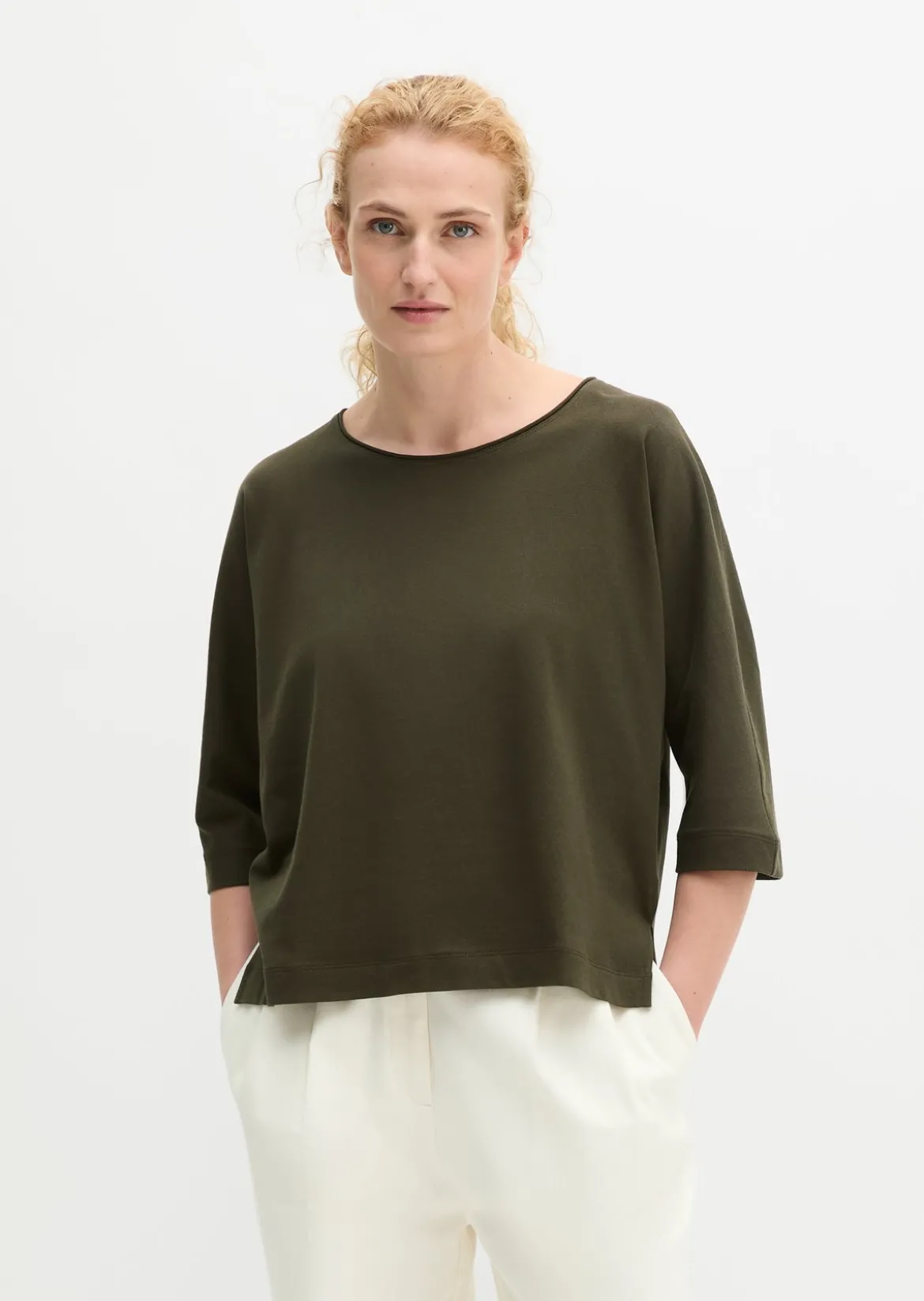 T-Shirt oversize aus Feinstrick-Jersey