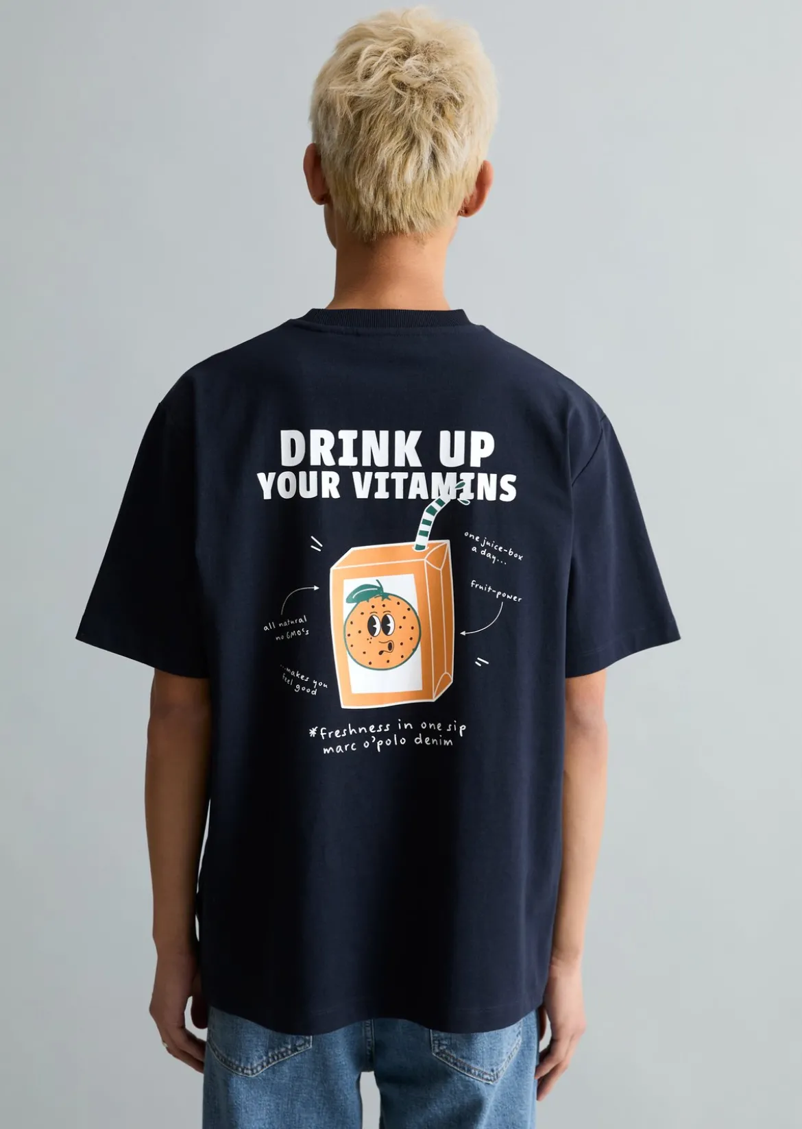 T-Shirt oversized mit Rückenprint