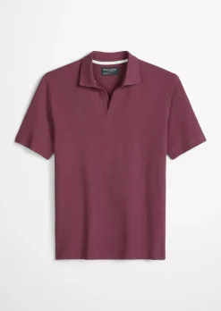 T-Shirt regular aus Baumwoll-Leinen-Mix