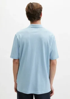 T-Shirt regular aus Baumwoll-Leinen-Mix