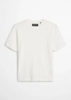T-Shirt regular aus Baumwoll-Leinen-Mix