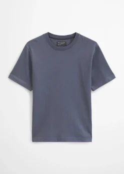 T-Shirt regular aus Baumwoll-Leinen-Mix
