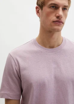 T-Shirt regular aus Baumwoll-Leinen-Mix