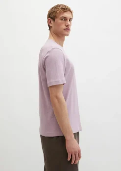 T-Shirt regular aus Baumwoll-Leinen-Mix