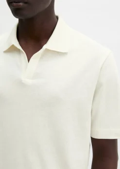 T-Shirt regular aus Baumwoll-Leinen-Mix