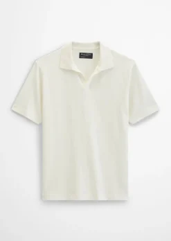 T-Shirt regular aus Baumwoll-Leinen-Mix