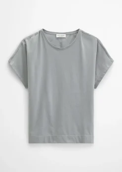 T-Shirt regular aus Material-Mix