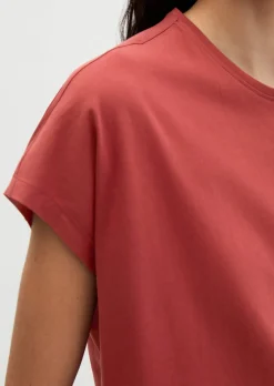 T-Shirt regular aus Material-Mix