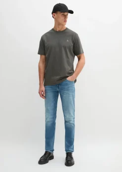 T-Shirt regular garment-dyed aus reiner Bio-Baumwolle