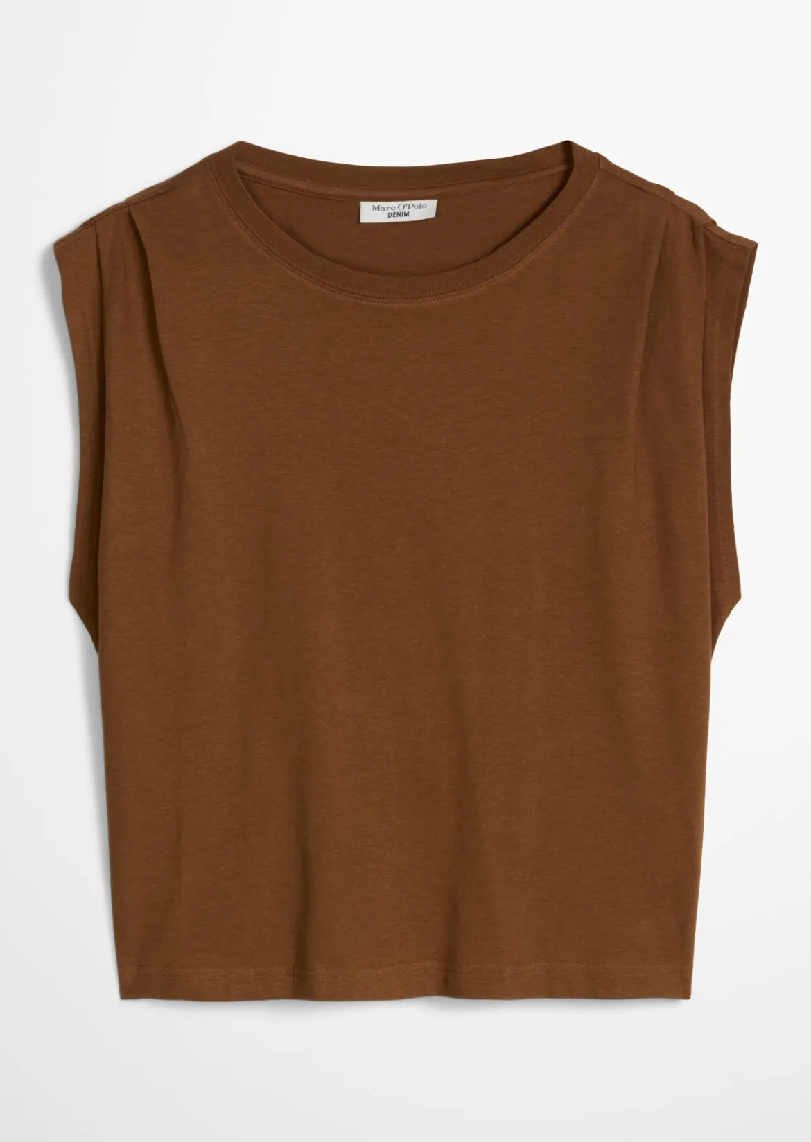 T-Shirt relaxed aus Baumwolle-Leinen-Mix