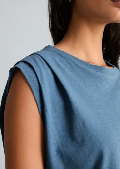 T-Shirt relaxed aus Baumwolle-Leinen-Mix