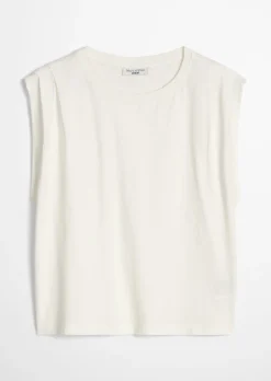 T-Shirt relaxed aus Baumwolle-Leinen-Mix