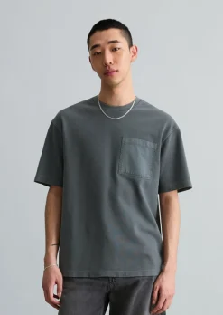 T-Shirt relaxed aus fein gerillter Bio-Baumwolle