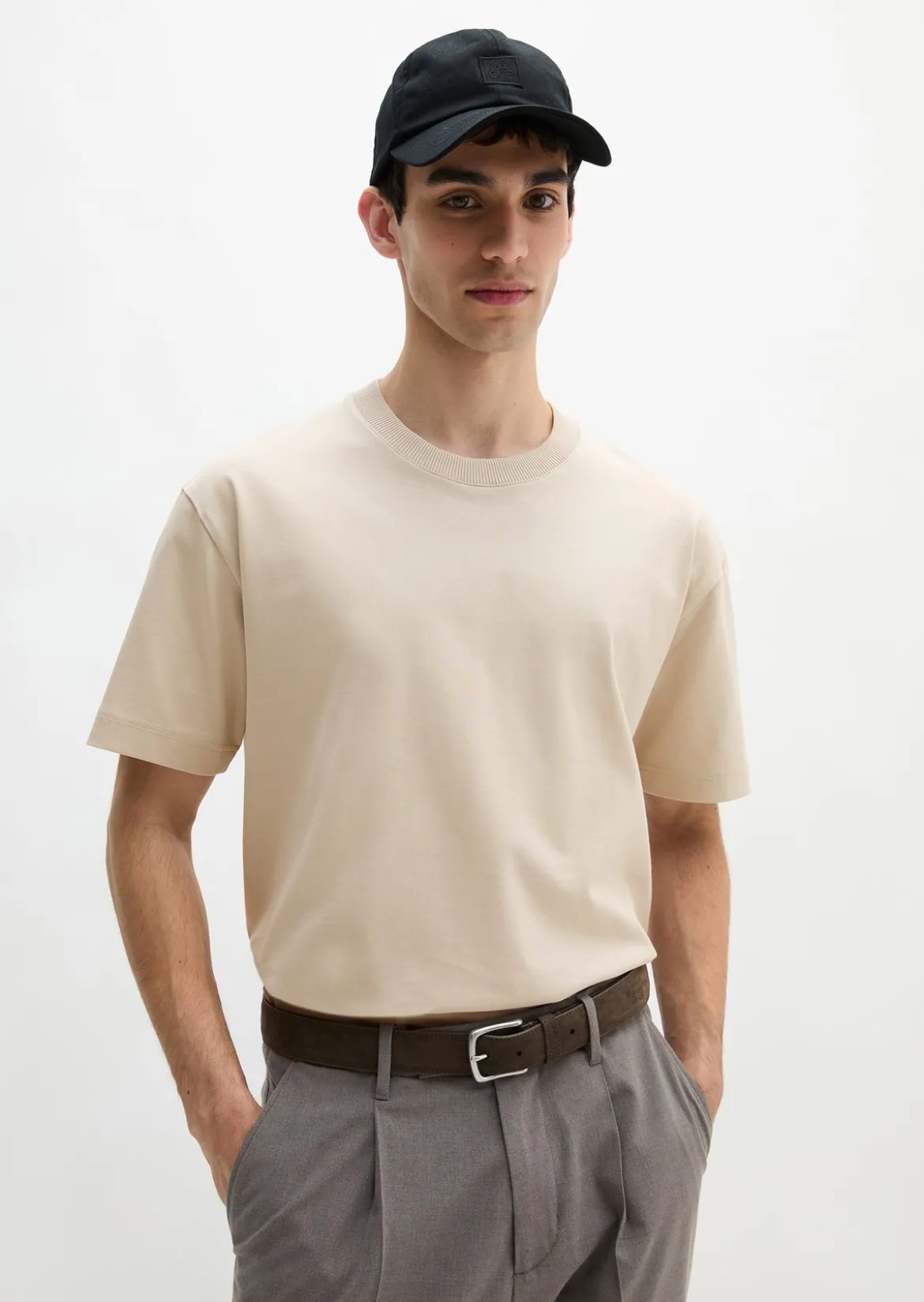 T-Shirt relaxed aus schwerem Bio-Baumwoll-Jersey