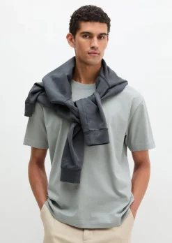 T-Shirt relaxed aus schwerem Bio-Baumwoll-Jersey