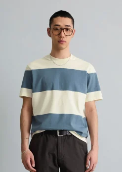 T-Shirt relaxed mit Cut-&-Sew-Blockstreifen