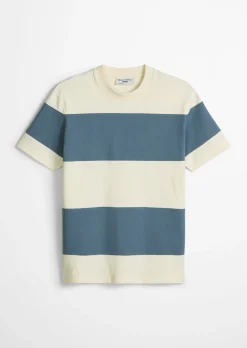 T-Shirt relaxed mit Cut-&-Sew-Blockstreifen