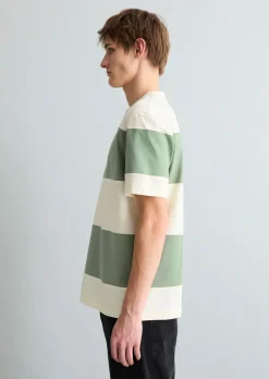 T-Shirt relaxed mit Cut-&-Sew-Blockstreifen