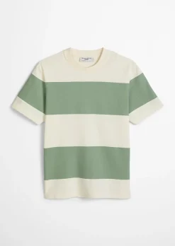 T-Shirt relaxed mit Cut-&-Sew-Blockstreifen