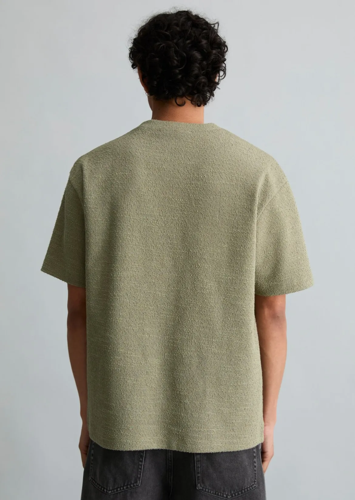 T-Shirt relaxed mit feiner Bouclé-Struktur