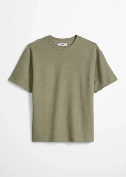 T-Shirt relaxed mit feiner Bouclé-Struktur