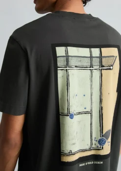 T-Shirt relaxed mit großem Rückenprint