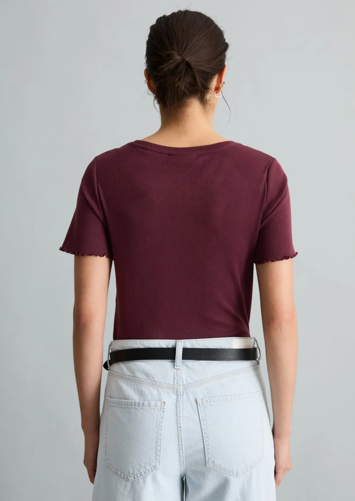 T-Shirt slim aus Bio-Baumwoll-Stretchjersey