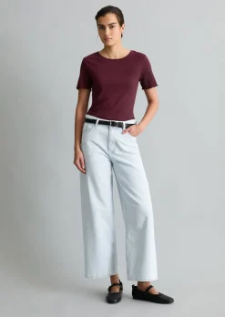T-Shirt slim aus Bio-Baumwoll-Stretchjersey