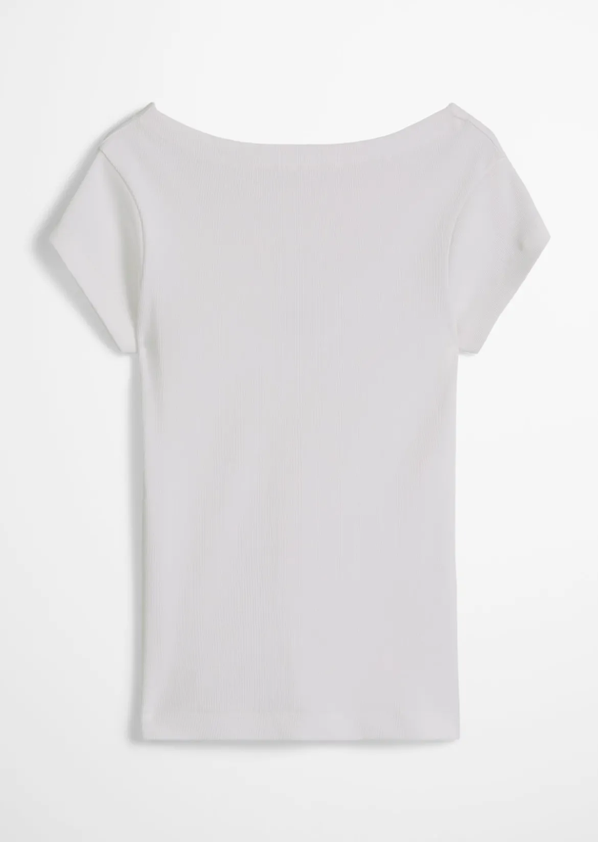 T-Shirt slim aus elastischem Rippjersey