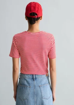 T-Shirt slim aus Rippjersey