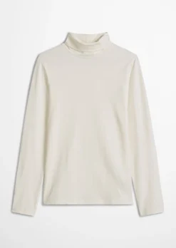 Turtleneck Longsleeve slim aus elastischem Single Jersey