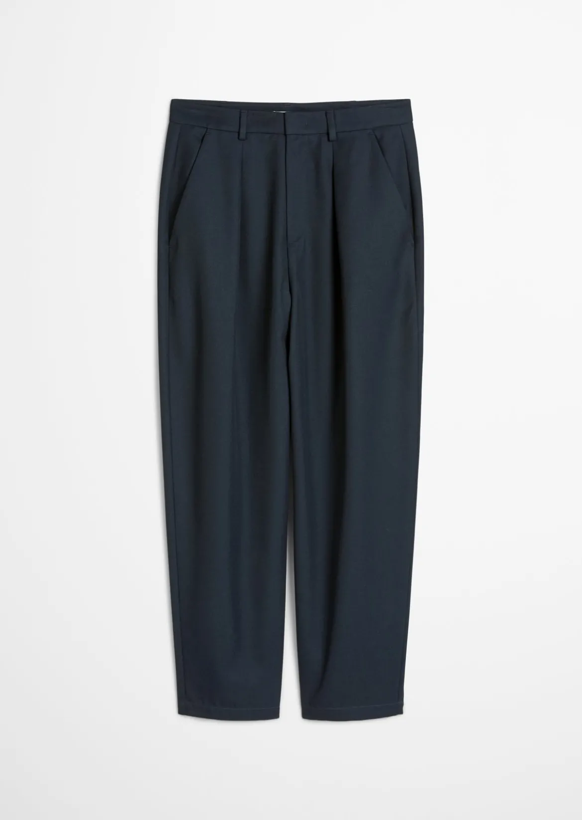 Twill-Anzughose tapered aus recyceltem Polyester mit Viskose