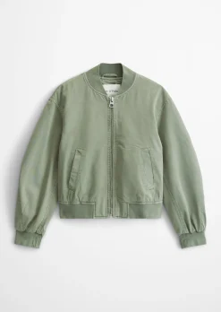 Twill-Blouson regular garment-dyed aus reiner Bio-Baumwolle