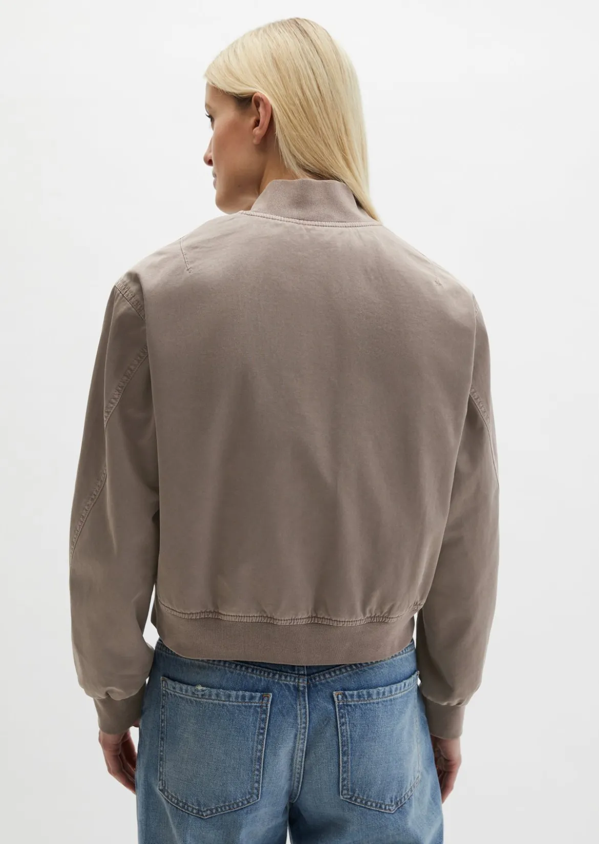 Twill-Blouson regular garment-dyed aus reiner Bio-Baumwolle